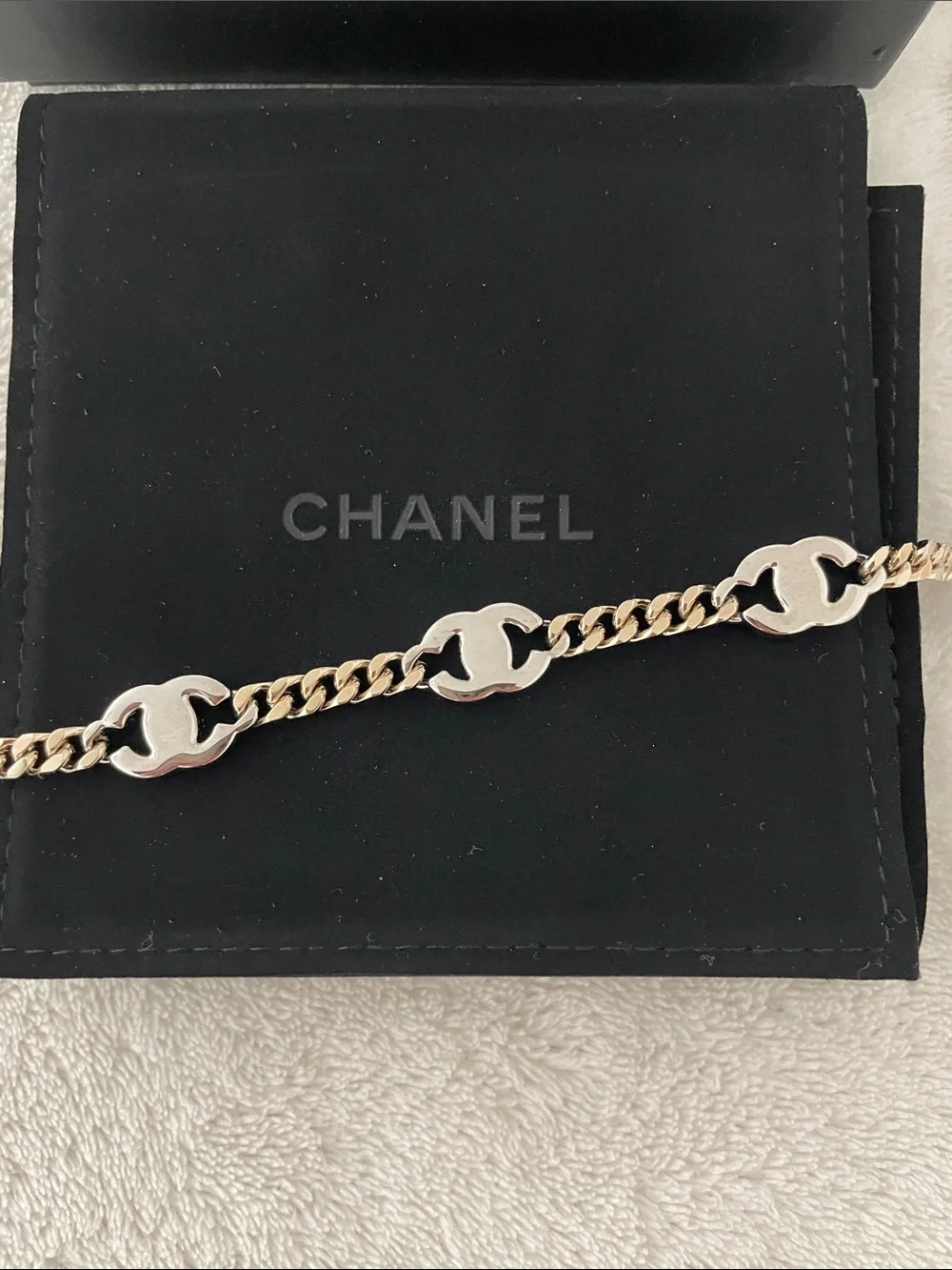 Chanel strass crystal CC bracelet